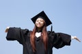 Happy graduate student girl Royalty Free Stock Photo