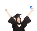 Graduate woman Holding Degree