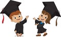 Happy graduated Kids. Royalty Free Stock Photo