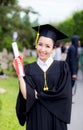 Happy graduated student girl, congratulations - graduate education success Royalty Free Stock Photo