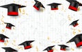 Happy Graduation Greeting Background with Cap