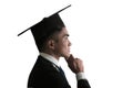 Happy graduation students  holding diploma and running on the stadium at school Royalty Free Stock Photo