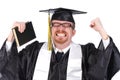 Happy graduation a young man Royalty Free Stock Photo