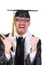 Happy graduation a young man Royalty Free Stock Photo