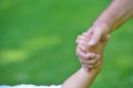 Happy grandfather and child in park Royalty Free Stock Photo