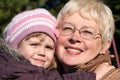 Happy grandmather and granddaughter Royalty Free Stock Photo