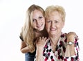 Happy Grandmother and Granddaughter Royalty Free Stock Photo