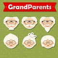 Happy Grandparent Day, vector illustration. Design for grandmother, grandfather Day. Can be used as a greeting card