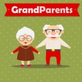 Happy Grandparent Day, vector illustration. Design for grandmother, grandfather Day. Can be used as a greeting card