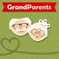 Happy Grandparent Day, vector illustration. Design for grandmother, grandfather Day. Can be used as a greeting card