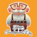 Happy grandparents day background with cute grandfather