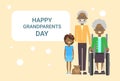 Happy Grandparents Day Greeting Card Banner African American