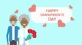 Happy Grandparents Day Greeting Card Holiday Banner African American Grandfather And Grandmother Couple Together Royalty Free Stock Photo