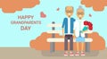 Happy Grandparents Day Greeting Card Holiday Banner Grandfather And Grandmother Royalty Free Stock Photo