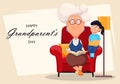 Happy grandparents day greeting card Royalty Free Stock Photo