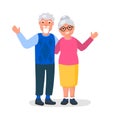 Happy Grandparents Day Greeting smiling vector illustration