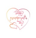 Happy Grandparents Day! Hearts. Hand drawn lettering.