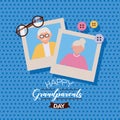 happy grandparents day flat design