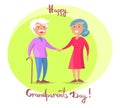 Happy Grandparents Day Senior Couple Walk Together