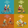 Happy grandparents day vector background, poster Royalty Free Stock Photo