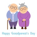 Happy grandparents. Elderly people. Grandparent`s day Royalty Free Stock Photo