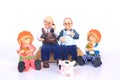 Happy grandparents and grandchildren - Outdoors - Stock Image Royalty Free Stock Photo