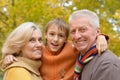 Happy grandparents with grandson Royalty Free Stock Photo