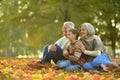 Happy grandparents with grandson Royalty Free Stock Photo