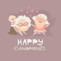 Happy grandparents playing with their grandson Royalty Free Stock Photo