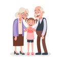 Happy grandparents with their granddaughter