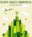 Happy green Christmas Royalty Free Stock Photo