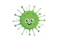 Happy green Coronavirus disease COVID-19 vector