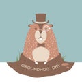 Happy Groundhog card background