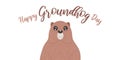 Happy Groundhog Day February 2. Holiday concept.