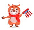 Happy Groundhog day. Funny marmot Royalty Free Stock Photo