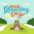 Happy Groundhog Day Royalty Free Stock Photo