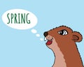 Happy Groundhog day vector illustration