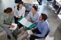 Group of executives having meeting in the office