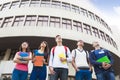 Happy group of students standing together Royalty Free Stock Photo