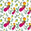 Happy Gudi Padwa seamless pattern