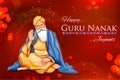 Happy Gurpurab, Guru Nanak Jayanti festival of Sikh celebration background