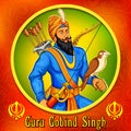 Happy Guru Gobind Singh Jayanti festival for Sikh celebration background