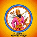 Happy Guru Gobind Singh Jayanti festival for Sikh celebration background