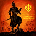 Happy Guru Gobind Singh Jayanti festival for Sikh celebration background