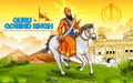 Happy Guru Gobind Singh Jayanti festival for Sikh celebration background