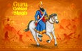 Happy Guru Gobind Singh Jayanti festival for Sikh celebration background