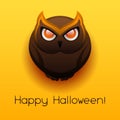 Happy Halloween angry owl.