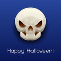 Happy Halloween angry skull.