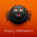 Happy Halloween angry spider.
