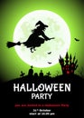 Happy Halloween background for flyer or party invitation.